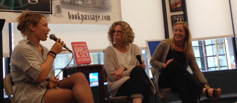 Olivia Fisher-Smith, Peggy Orenstein, and Charis Denison discuss "Girls & Sex" at Book Passage, Corte Madera, California